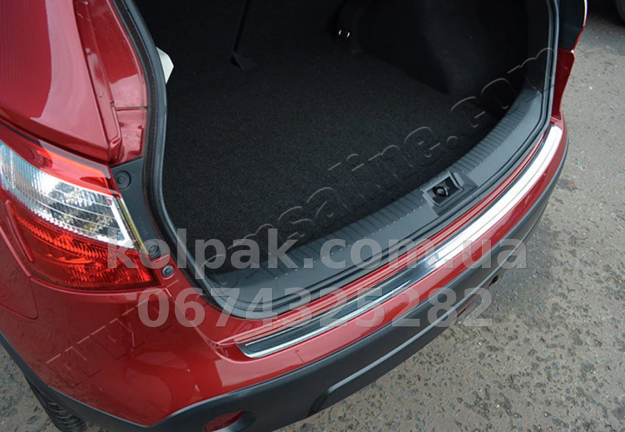 Chrome rear bumper protector Nissan Qashqai+2 2010-2014, OmsaLine, 5021094 Chrome rear bumper protector Nissan Qashqai+2 2010-2014, OmsaLine, 5021094 β photo 1
