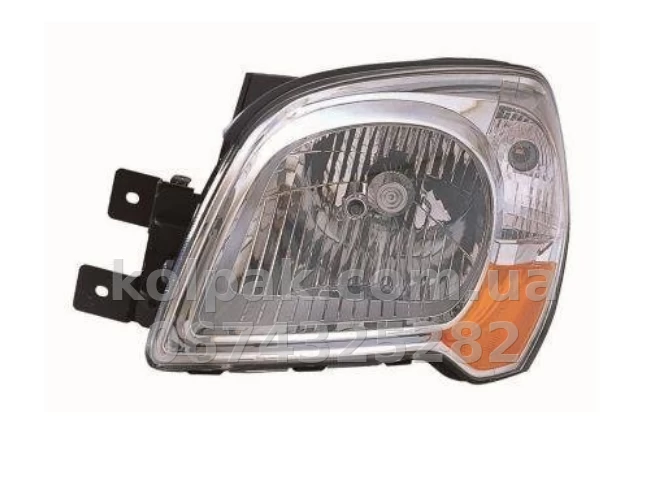 Front right headlight Kia Sportage (JE) 2008-2010, electric/manual adjustment, without bulbs (H4/PY21W/W5W), yellow insert, Depo, 2231131RLDEMY Front right headlight Kia Sportage (JE) 2008-2010, electric/manual adjustment, without bulbs (H4/PY21W/W5W), yellow insert, Depo, 2231131RLDEMY β photo 1