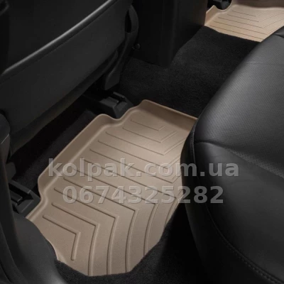 Floor mats for Infiniti FX 2003-2009, with raised edges, rear, beige, Weathertech 450922 — photo 2