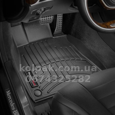 Килимки в салон Mercedes-Benz S-Class W222 2013-, з бортиком, передні, чорні, Weathertech 445711 — фото 2