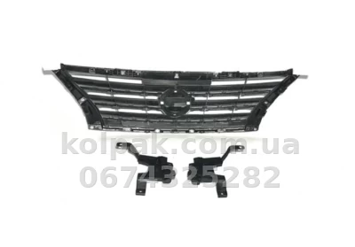 Radiator grille Nissan Sentra 2012-2016, chrome-plated/grey, AVTM, 185056990 Radiator grille Nissan Sentra 2012-2016, chrome-plated/grey, AVTM, 185056990 β photo 2