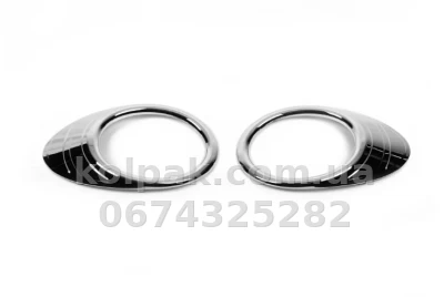 Chrome fog light surrounds (2 pcs) Citroen Berlingo/Peugeot Partner 2008-2012, OmsaLine, 1524103 — photo 2