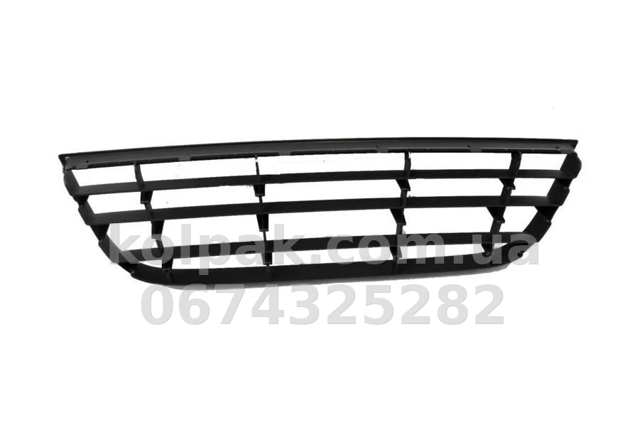 Решітка бампера Volkswagen Polo 4 HB 2005-2009, середня, AVTM, 6Q0853677B9B9, 7408 999 Решітка бампера Volkswagen Polo 4 HB 2005-2009, середня, AVTM, 6Q0853677B9B9, 7408 999 — фото 1