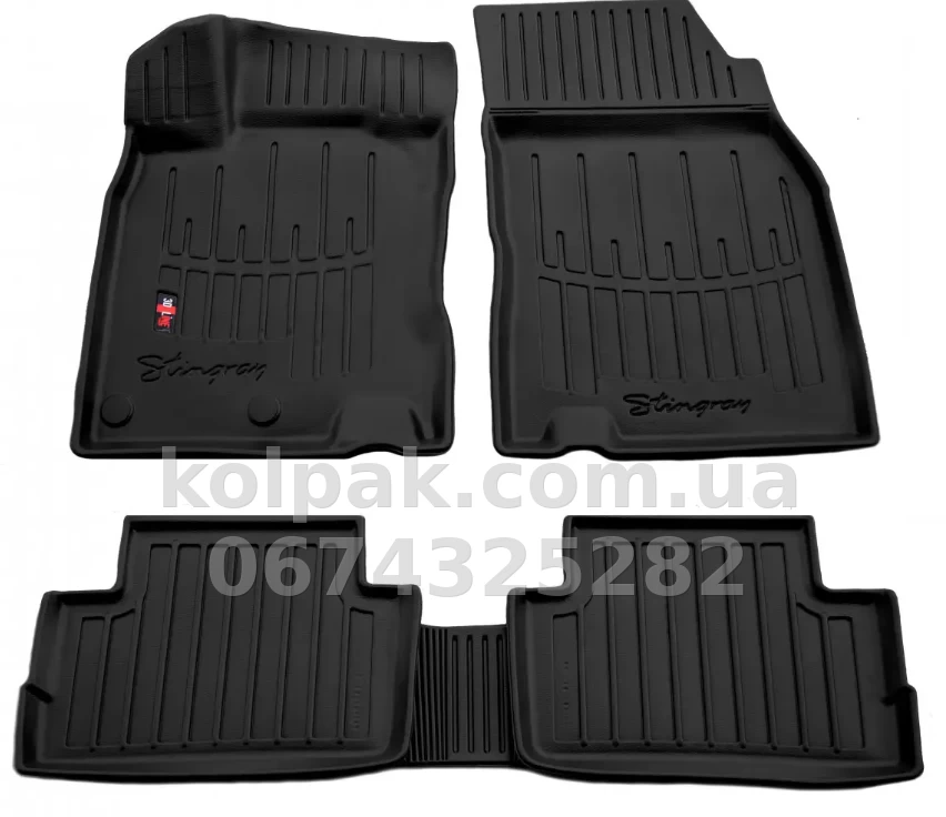 Polyurethane floor mats for Nissan Qashqai 2014-, with raised edges, 5 pcs, Stingray, 5014035 Polyurethane floor mats for Nissan Qashqai 2014-, with raised edges, 5 pcs, Stingray, 5014035 β photo 1