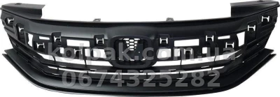 Решітка радіатора Honda Accord 9 2015-2017, чорна, без хромованого молдинга, AVTM, 183032990