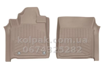 Килимки в салон Toyota Sequoia/Tundra 2012-, з бортиком, передні, бежеві, Weathertech 454081IM