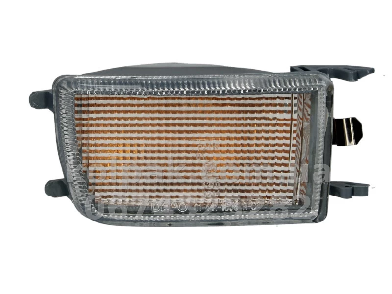 Right indicator light Volkswagen Golf 3/Vento 1991-1997, in bumper, white, without bulb holder, Depo, 441-1606R-UE-C Right indicator light Volkswagen Golf 3/Vento 1991-1997, in bumper, white, without bulb holder, Depo, 441-1606R-UE-C β photo 1
