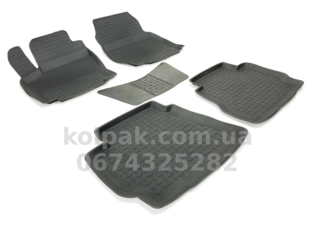 Floor mats for Ford Mondeo 4 2007-2014, Rubber, 5 pcs, Seintex, 01311 Floor mats for Ford Mondeo 4 2007-2014, Rubber, 5 pcs, Seintex, 01311 β photo 1