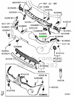 Праве кріплення переднього бампера Mitsubishi L200 2005-2015, під фарою, AVTM, MN146316, 184813934 Праве кріплення переднього бампера Mitsubishi L200 2005-2015, під фарою, AVTM, MN146316, 184813934 — фото 2