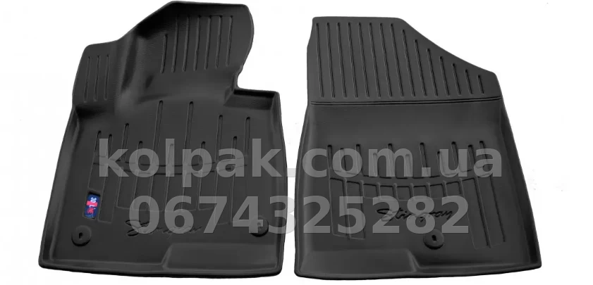 Polyurethane floor mats for Hyundai Santa Fe 3 DM 2012-2018, with raised edges, 2 pcs, Stingray, 5009072 Polyurethane floor mats for Hyundai Santa Fe 3 DM 2012-2018, with raised edges, 2 pcs, Stingray, 5009072 β photo 1