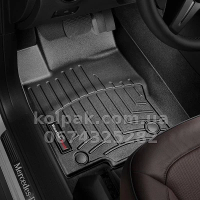 Килимки в салон Mercedes-Benz GL-Class/ML-Class 2012-, з бортиком, передні, чорні, Weathertech 444011 Килимки в салон Mercedes-Benz GL-Class/ML-Class 2012-, з бортиком, передні, чорні, Weathertech 444011 — фото 2