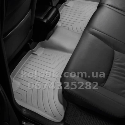 Floor mats for Toyota Land Cruiser Prado 120/Lexus GX470 2003-2008, with raised edges, rear, grey, Weathertech 460702 — photo 2