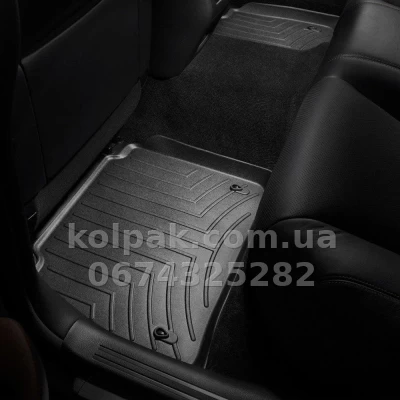 Килимки в салон Lexus LS460 2006-2012, Short, з бортиком, задні, чорні, Weathertech 442072 — фото 2