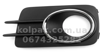Ліва решітка бампера Volkswagen Tiguan 2007-2011, з отвором для протитуманної фари, AVTM, 187114913 — фото 2