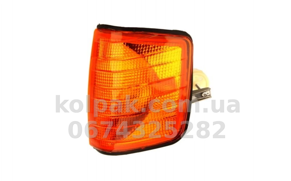 Right indicator light Mercedes-Benz C-Class W201/190 1982-1993, yellow, + bulb holder - bulb, Depo, 440-1503R-WE-Y Right indicator light Mercedes-Benz C-Class W201/190 1982-1993, yellow, + bulb holder - bulb, Depo, 440-1503R-WE-Y β photo 1