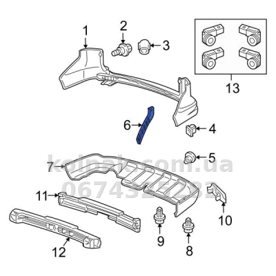 Ліве кріплення заднього бампера Honda CR-V 2006-2009, AVTM, 71598SWAA01, 183010961 Ліве кріплення заднього бампера Honda CR-V 2006-2009, AVTM, 71598SWAA01, 183010961 — фото 2
