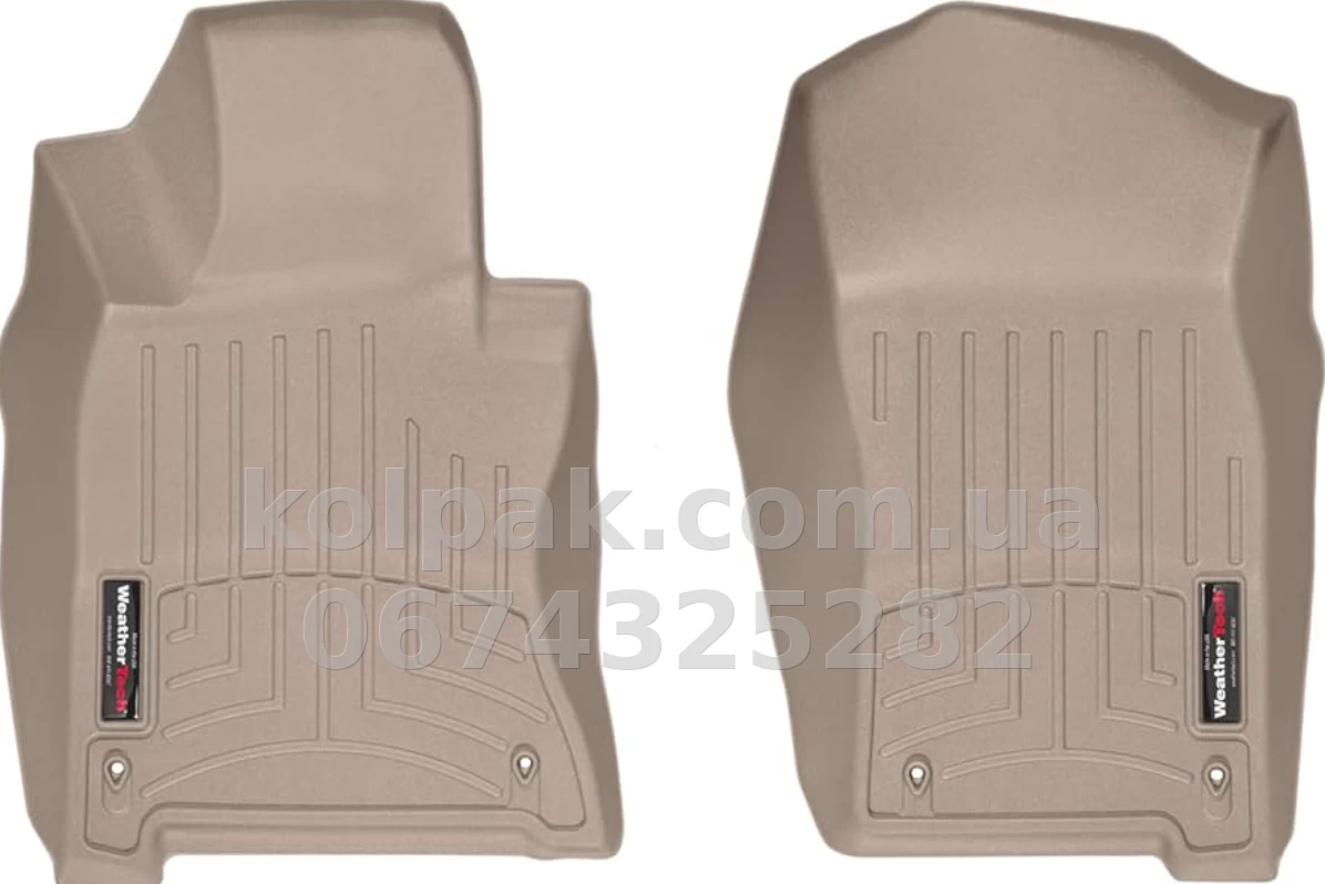 Floor mats for Infiniti Q50 2014-2017, front, beige, Weathertech 455861 Floor mats for Infiniti Q50 2014-2017, front, beige, Weathertech 455861 β photo 1