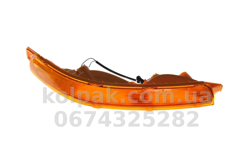 Right indicator light Chevrolet Aveo (T200) SD/HB 2004-2005, in bumper, yellow, + bulb holder, Depo, 235-1602R-AE Right indicator light Chevrolet Aveo (T200) SD/HB 2004-2005, in bumper, yellow, + bulb holder, Depo, 235-1602R-AE β photo 1