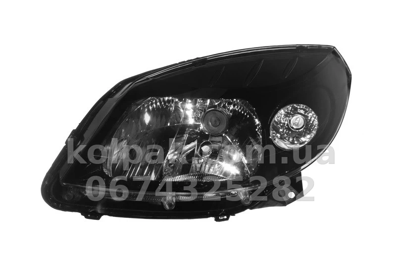 Передня ліва фара Dacia Sandero/Renault Sandero 2008-2011, H4, чорна рамка, електричне/механічне регулювання, Depo, 551-1170L-LDEM2 Передня ліва фара Dacia Sandero/Renault Sandero 2008-2011, H4, чорна рамка, електричне/механічне регулювання, Depo, 551-1170L-LDEM2 — фото 1