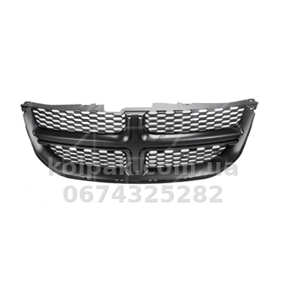 Решітка радіатора Dodge Grand Caravan 2011- чорна, із хромованим молдингом, AVTM, 182417990