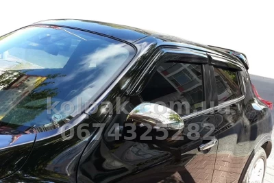 Дефлектори вікон (вітровики) Nissan Juke 2010-2019 4 шт. SP-S-86 SUNPLEX — фото 3