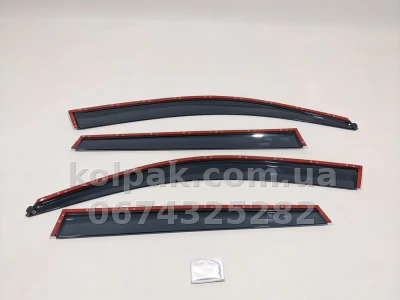 Window wind deflectors for with chrome finish adhesive-fit Touareg 2018 2019 2020 2021 2022 2023 HAVOC — photo 10