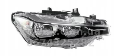 Front right headlight BMW 3-Series F30/31 2016-2019, electric adjustment, with levelling motor, without bulbs (H7/H7/PY21W/LED) black, Depo, 44411ACRMLDEM2 Front right headlight BMW 3-Series F30/31 2016-2019, electric adjustment, with levelling motor, without bulbs (H7/H7/PY21W/LED) black, Depo, 44411ACRMLDEM2 β photo 2