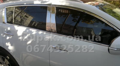 Chrome door pillar trims (4 pcs) Ford Focus 2005-2011, Carmos, 6459377 Chrome door pillar trims (4 pcs) Ford Focus 2005-2011, Carmos, 6459377 β photo 3