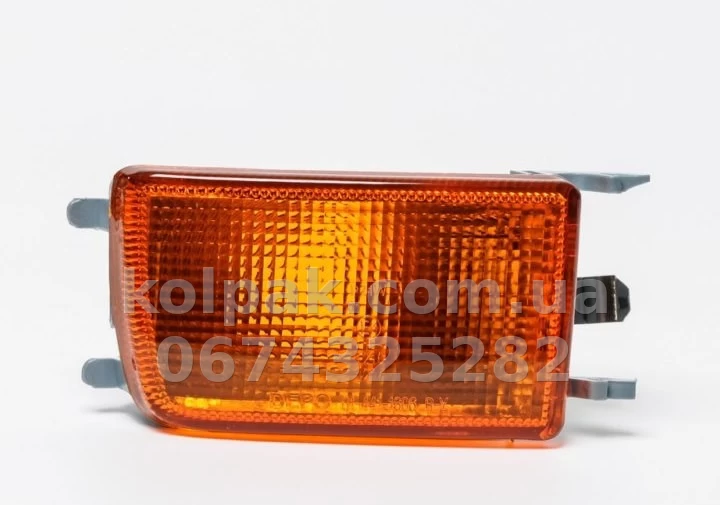 Right indicator light Volkswagen Golf 3/Vento 1991-1997, in bumper, yellow, without bulb holder, Depo, 441-1606R-UE-Y Right indicator light Volkswagen Golf 3/Vento 1991-1997, in bumper, yellow, without bulb holder, Depo, 441-1606R-UE-Y β photo 1