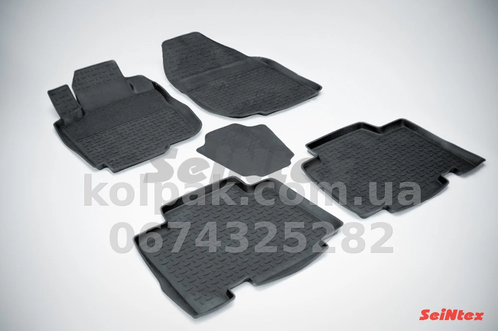 Floor mats for Toyota Rav4 2006-2012, long, Rubber, 5 pcs, Seintex, 01297 Floor mats for Toyota Rav4 2006-2012, long, Rubber, 5 pcs, Seintex, 01297 β photo 1