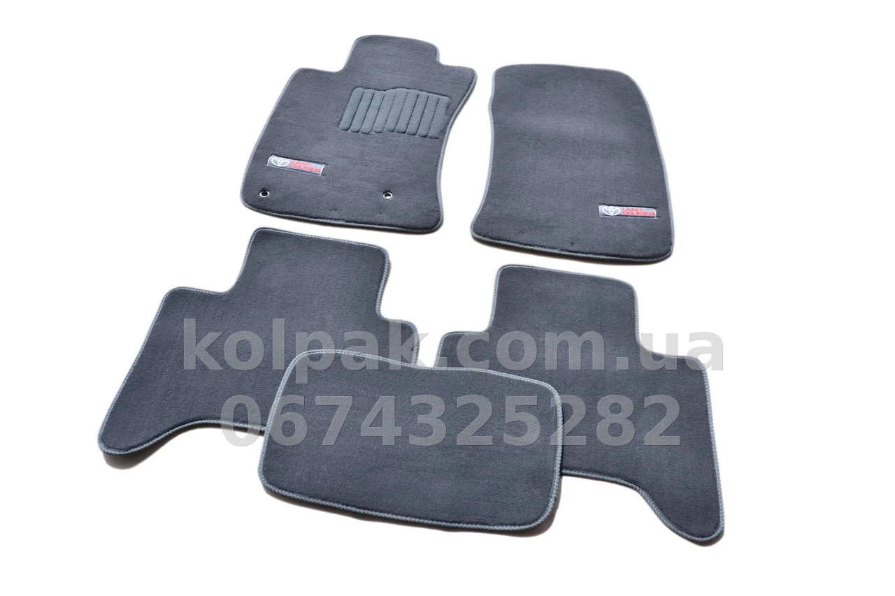 Carpet floor mats for Toyota Land Cruiser Prado 120 2003-2009, Premium, grey, AVTM GRLX1636 Carpet floor mats for Toyota Land Cruiser Prado 120 2003-2009, Premium, grey, AVTM GRLX1636 β photo 1