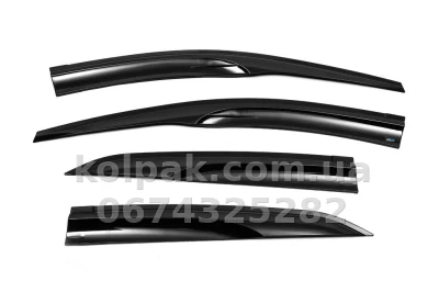 Дефлектори вікон (вітровики) Toyota Corolla 2013-2019 4 шт. SP-S-43 SUNPLEX — фото 2