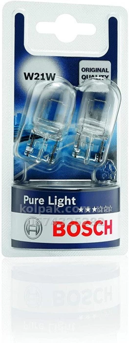 Żarówka samochodowa W21W Pure Light 12V 21W W3x16d (opakowanie blistrowe 2 szt.) Żarówka samochodowa W21W Pure Light 12V 21W W3x16d (opakowanie blistrowe 2 szt.) — zdjęcie 1