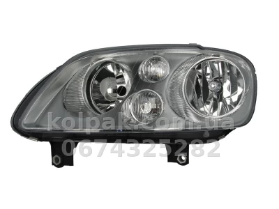 Передня ліва фара Volkswagen Caddy 2004-2010/Touran 2003-2006, H7/H7, електричне регулювання, хромована рамка, Depo, 441-1172L-LDEM1