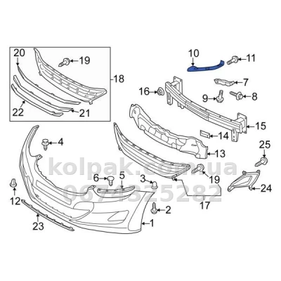 Праве кріплення переднього бампера Hyundai Elantra 2011-2014, сталь, AVTM, 865183X000, 183228936 Праве кріплення переднього бампера Hyundai Elantra 2011-2014, сталь, AVTM, 865183X000, 183228936 — фото 2