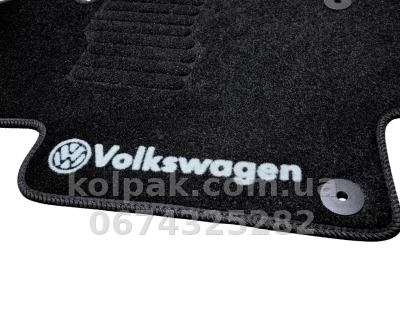 Carpet floor mats for Volkswagen Passat B6/B7 2005-2014, black, 5 pcs, AVTM BLCCR1671 — photo 5