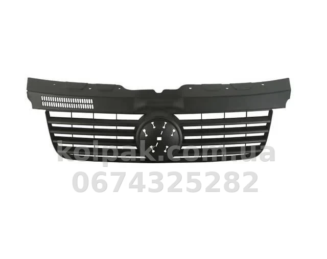 Решітка радіатора Volkswagen Transporter T5 2003-2009, чорна, AVTM, 187405990 Решітка радіатора Volkswagen Transporter T5 2003-2009, чорна, AVTM, 187405990 — фото 1