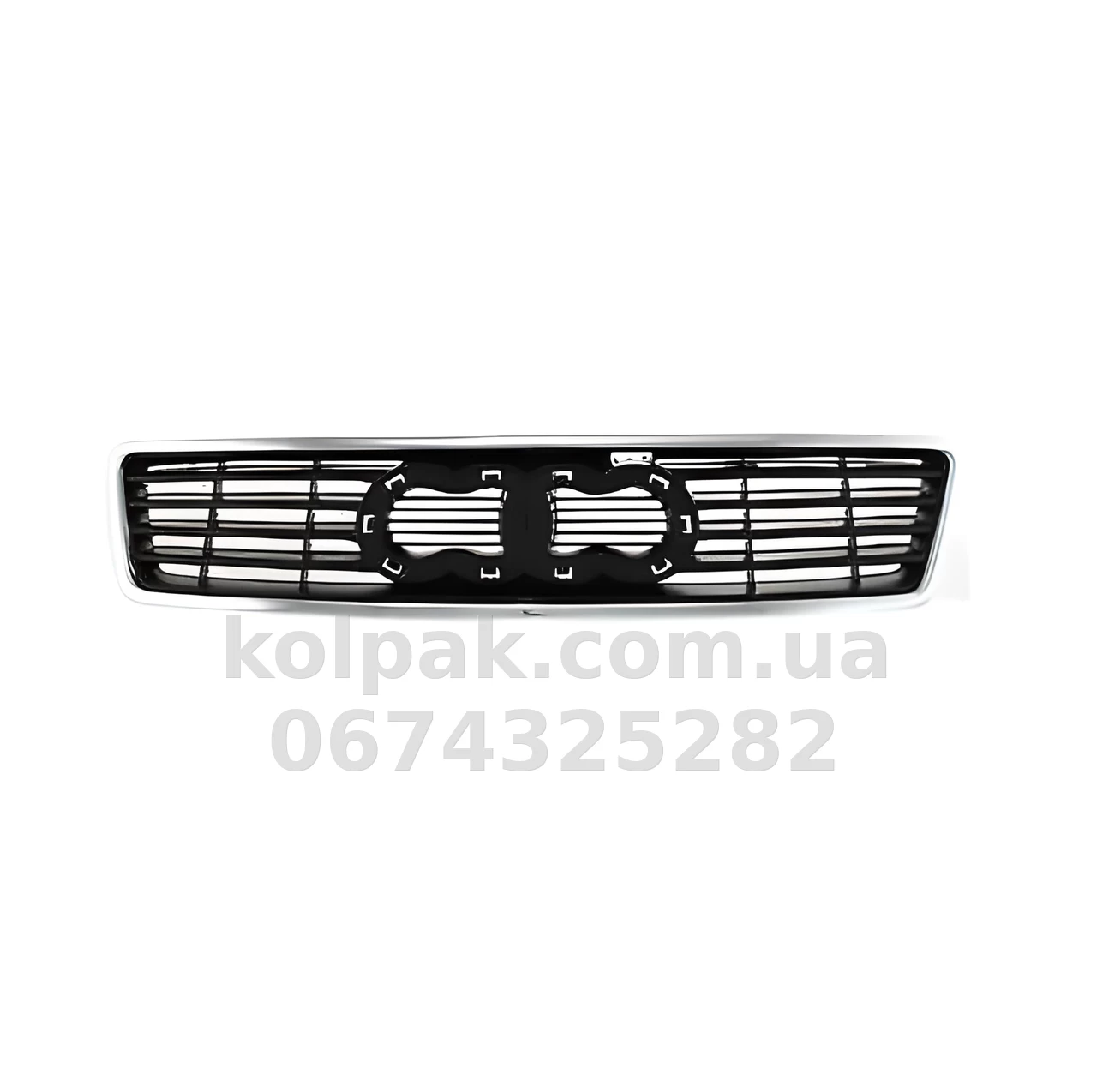 Решітка радіатора Audi A6 1997-2001, хромована рамка, AVTM, 180014990 Решітка радіатора Audi A6 1997-2001, хромована рамка, AVTM, 180014990 — фото 1