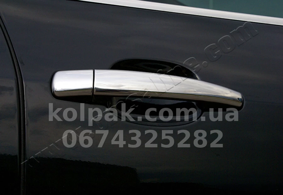 Chrome door handle covers (4 pcs) Peugeot 308 08-/20812-/5008/Parther 08-/407 SD/SW 2004-2010/Berlingo, OmsaLine, 5704041 Chrome door handle covers (4 pcs) Peugeot 308 08-/20812-/5008/Parther 08-/407 SD/SW 2004-2010/Berlingo, OmsaLine, 5704041 β photo 1