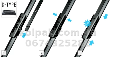 Wycieraczki Renault Scenic III 09-,zestaw 2 szt. Oximo WDP250350 — zdjęcie 5