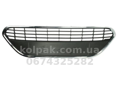 Решітка бампера Ford Focus 2008-2010, середня, із хромованою рамкою, AVTM, 1520644, 2809 997 Решітка бампера Ford Focus 2008-2010, середня, із хромованою рамкою, AVTM, 1520644, 2809 997