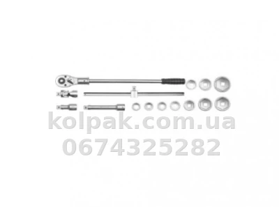 Socket set 3/4, 15 pcs, (sockets 6-point:30, 32, 34, 36, 36, 3, 41, 46, 50, 55, 60 mm) Yato YT-1334 Socket set 3/4, 15 pcs, (sockets 6-point:30, 32, 34, 36, 36, 3, 41, 46, 50, 55, 60 mm) Yato YT-1334 β photo 3