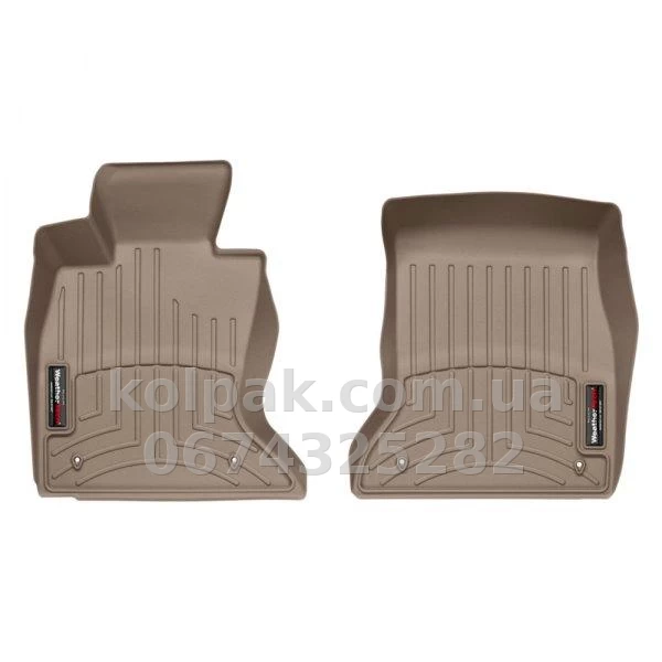 Floor mats for BMW 5-Series 2011-2016 xDrive, with raised edges, front, beige, Weathertech 453301 Floor mats for BMW 5-Series 2011-2016 xDrive, with raised edges, front, beige, Weathertech 453301 β photo 1