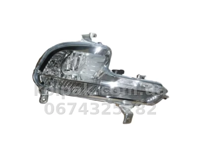 Передня ліва протитуманна фара Peugeot 508 2011-2014, без ламп, з функцією DRL, Depo, 550-2016L-UE