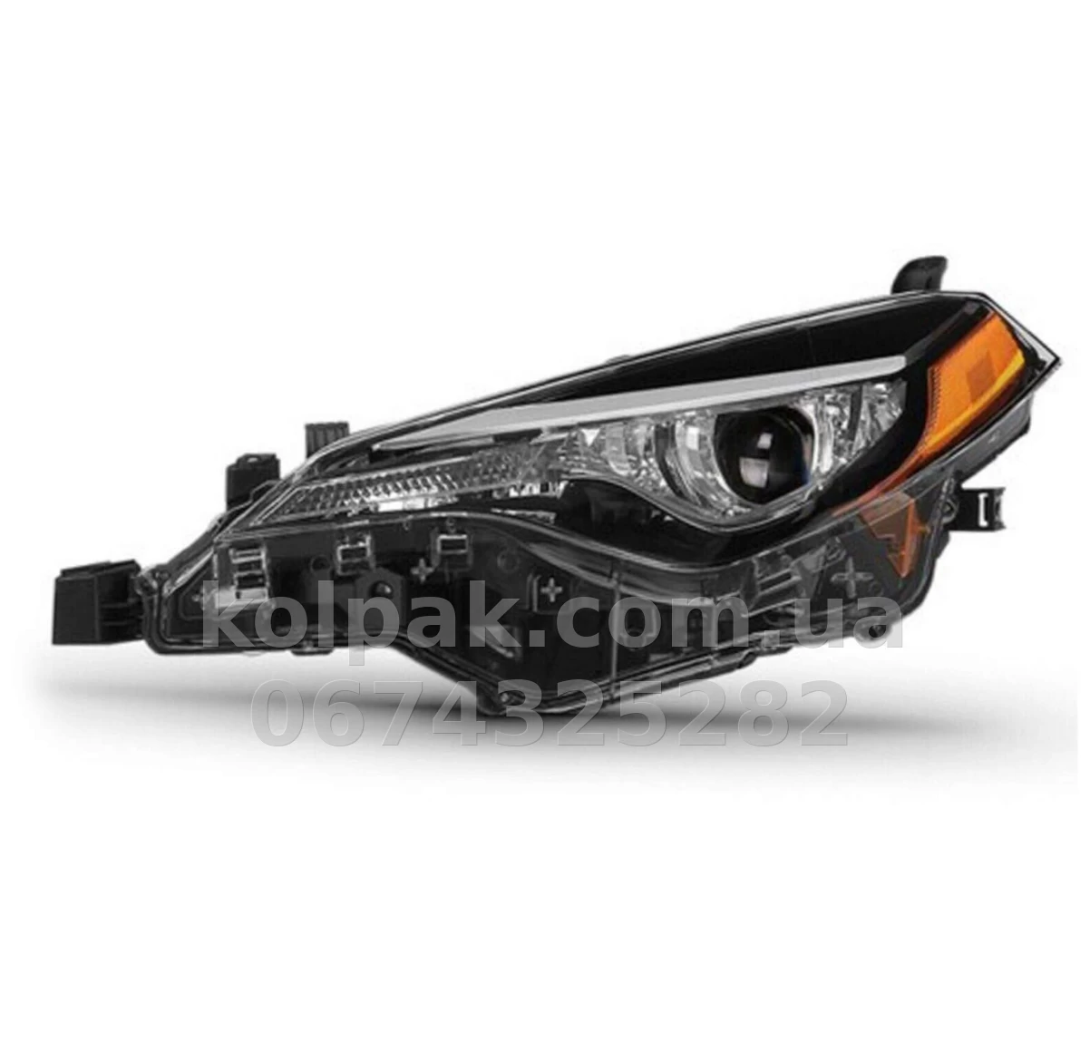 Front headlight Toyota Corolla E17 2016-2019, USA, left, manual adjustment, without bulbs (LED.7444na.W5W), one lens, Depo, 31211AJLAS2 Front headlight Toyota Corolla E17 2016-2019, USA, left, manual adjustment, without bulbs (LED.7444na.W5W), one lens, Depo, 31211AJLAS2 β photo 1
