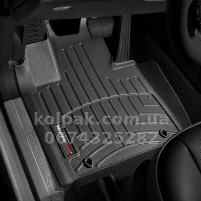 Floor mats for Land Rover Range Rover Vogue 2010-2012, with raised edges, front, black, Weathertech 443371 — photo 2
