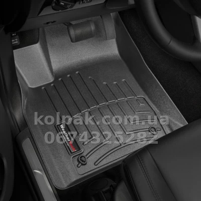 Floor mats for Jeep Grand Cherokee 2013-, with raised edges, front, black, Weathertech 444851 — photo 2