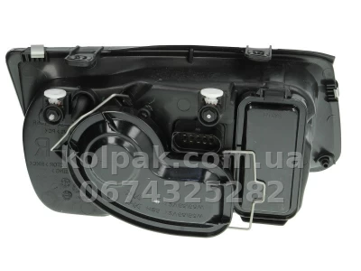 Передня фара Volkswagen Bora 1998-2005, ліва H4/H3, електричне регулювання, із протитуманною фарою, Depo, 441-1138L-LDEMF — фото 2