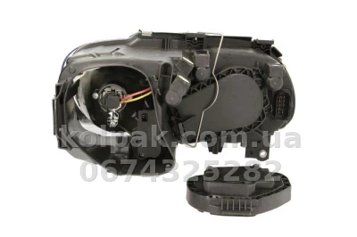 Передня ліва фара Volkswagen Caddy 2004-2010/Touran 2003-2006, H7/H7, електричне регулювання, із моторчиком, хромована рамка, Depo, 441-1172L-LDBM1 — фото 2