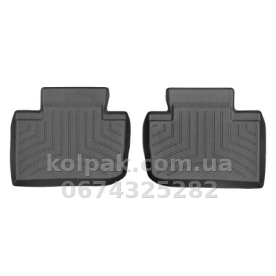 Килимки в салон Lexus IS 2013-, з бортиком, задні, чорні, Weathertech 445752